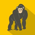 Bonobo monkey icon, flat style