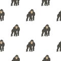 Bonobo monkey pattern seamless