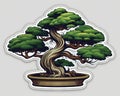 Bons Tree Sticker Form Gray background.