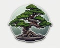 Bons Tree Sticker Form Gray background.