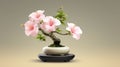 Bonsai Hibiscus: Photorealistic Still Life With Zen Buddhism Influence Royalty Free Stock Photo