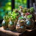 Bonsai plant in a glass ball Royalty Free Stock Photo