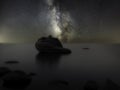 Bonsai Rock Lake Tahoe Nevada, near Reno, is a popular tourist destination located just south of Sand harbor. Royalty Free Stock Photo