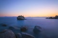 Bonsai Rock Sunset long exposure from Nevada Royalty Free Stock Photo