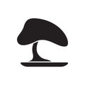 Bonsai silhouette icon Royalty Free Stock Photo