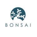 japanese Bonsai art, simple logo design inspiration Royalty Free Stock Photo