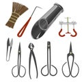 Bonsai tools collection - nine tools