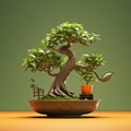 a bonsai tree in a bowl