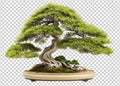 Bonsai Tree Isolated on Transparent Background - Generative AI