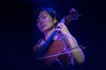 String quartet performing a symphonic concert Royalty Free Stock Photo