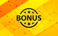 Bonus badge icon abstract digital banner yellow background