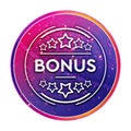 Bonus badge icon creative trendy colorful round button illustration