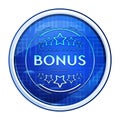 Bonus badge icon futuristic blue round button vector illustration