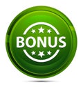 Bonus badge icon glassy green round button illustration Royalty Free Stock Photo