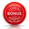 Bonus badge icon metallic grunge abstract red round button illustration Royalty Free Stock Photo