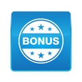 Bonus badge icon shiny blue square button