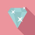 Bonus diamond icon, flat style