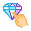 Bonus Diamond Selection Icon Vector Outline Illustration