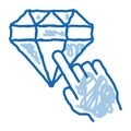 Bonus Diamond Selection doodle icon hand drawn illustration