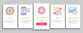 Bonus Hunting Onboarding Elements Icons Set Vector