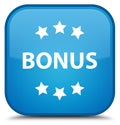 Bonus icon special cyan blue square button Royalty Free Stock Photo