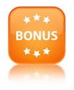 Bonus icon special orange square button Royalty Free Stock Photo