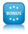 Bonus icon special cyan blue square button Royalty Free Stock Photo