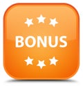 Bonus icon special orange square button Royalty Free Stock Photo