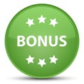 Bonus icon special soft green round button Royalty Free Stock Photo