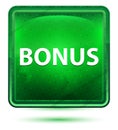 Bonus Neon Light Green Square Button Royalty Free Stock Photo