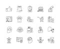 Bonus line icons, signs, vector set, outline illustration concept