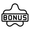 Bonus market star icon outline vector. Customer program Royalty Free Stock Photo