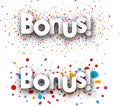 Bonus paper banners. Royalty Free Stock Photo