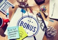 Bonus Prize Profit Incentive Additional Compensation Concept Royalty Free Stock Photo