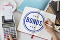 Bonus Prize Profit Incentive Additional Compensation Concept