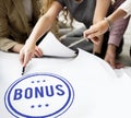 Bonus Prize Profit Incentive Additional Compensation Concept Royalty Free Stock Photo