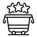 Bonus shop cart icon, outline style Royalty Free Stock Photo