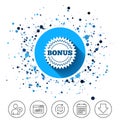 Bonus sign icon. Special offer star symbol. Royalty Free Stock Photo