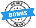 bonus stamp. bonus label on transparent background. round sign Royalty Free Stock Photo