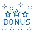 Bonus Star Logo doodle icon hand drawn illustration Royalty Free Stock Photo