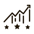 Bonus Star Statistics Icon Vector Glyph Illustration Royalty Free Stock Photo