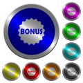 Bonus sticker luminous coin-like round color buttons