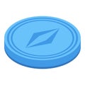 Bonus token icon, isometric style