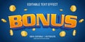 bonus vector 3d text effect with modern style design Royalty Free Stock Photo