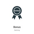 Bonus vector icon on white background. Flat vector bonus icon symbol sign from modern gaming collection for mobile concept and web Royalty Free Stock Photo