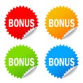 Bonus vector sticker Royalty Free Stock Photo