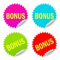 Bonus vector sticker Royalty Free Stock Photo