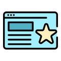 Bonus web program icon color outline vector Royalty Free Stock Photo