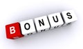 bonus word block on white Royalty Free Stock Photo