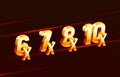 Bonus 6x, 7x, 8x, 10x prize winner, big jackpot game, casino sign set. Vector Royalty Free Stock Photo